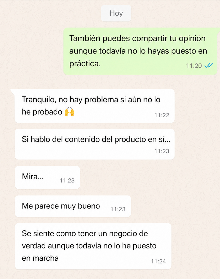 Testimonio WhatsApp Cocina Cash