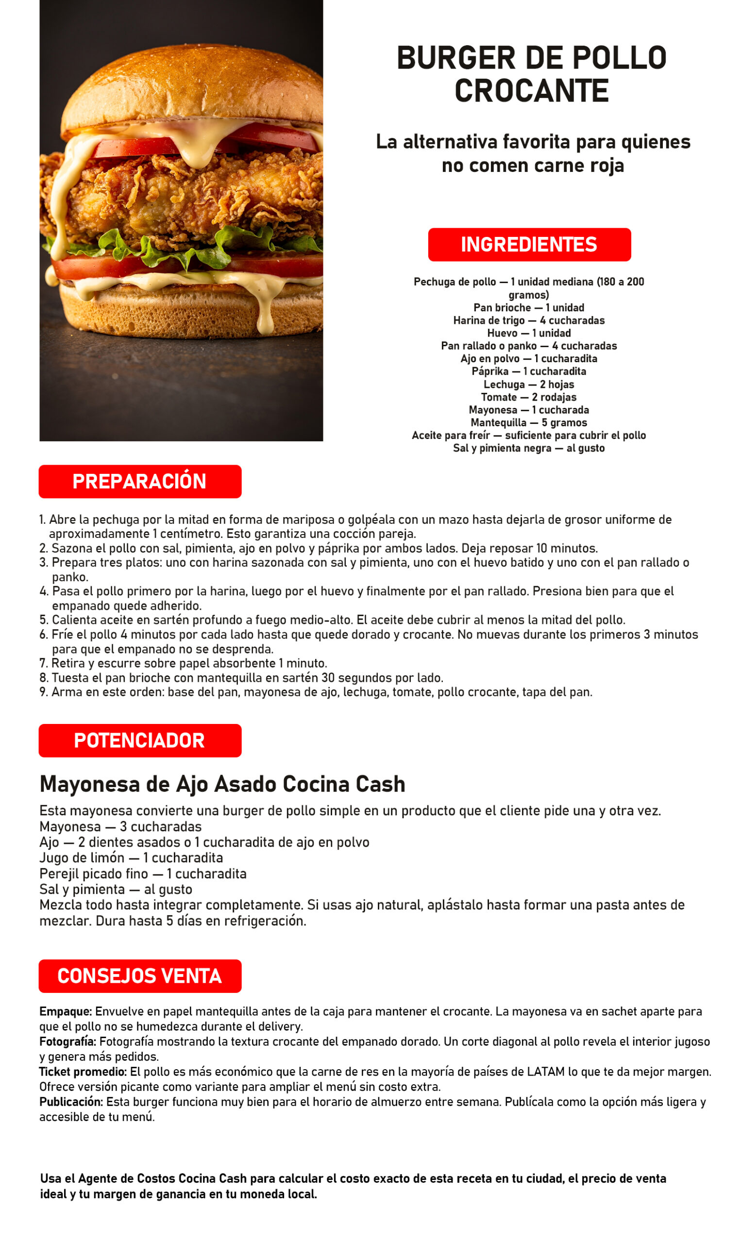 Página de receta Cocina Cash