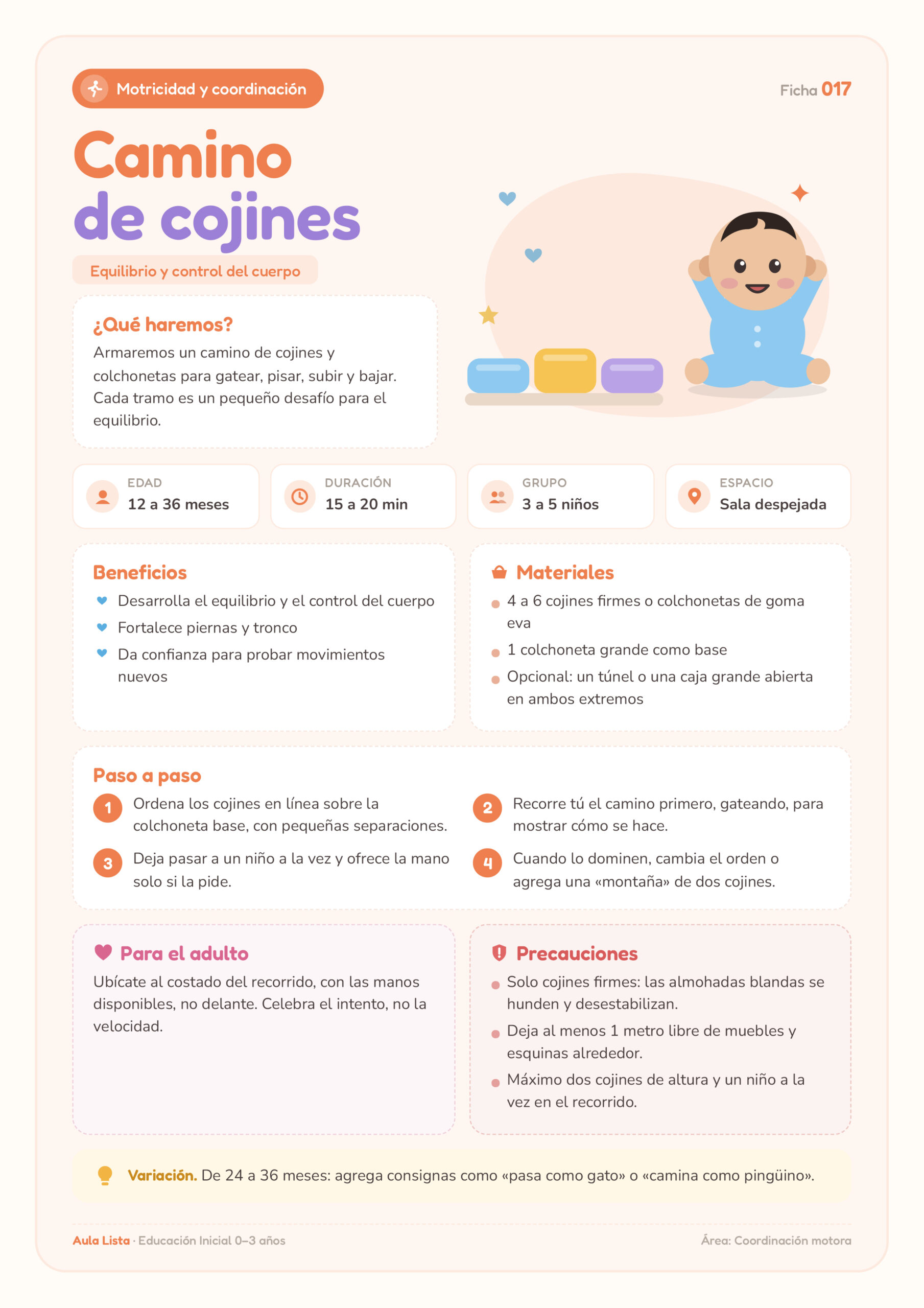 Ficha Camino de cojines