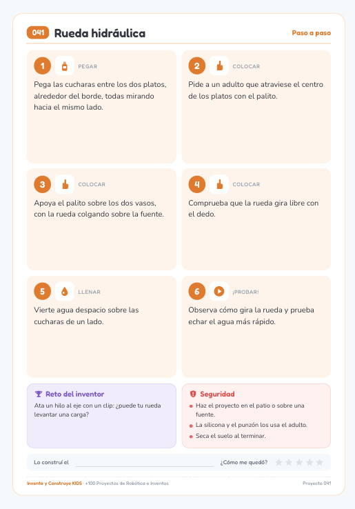 Vista interior del material Inventa y Construye KIDS, página 16
