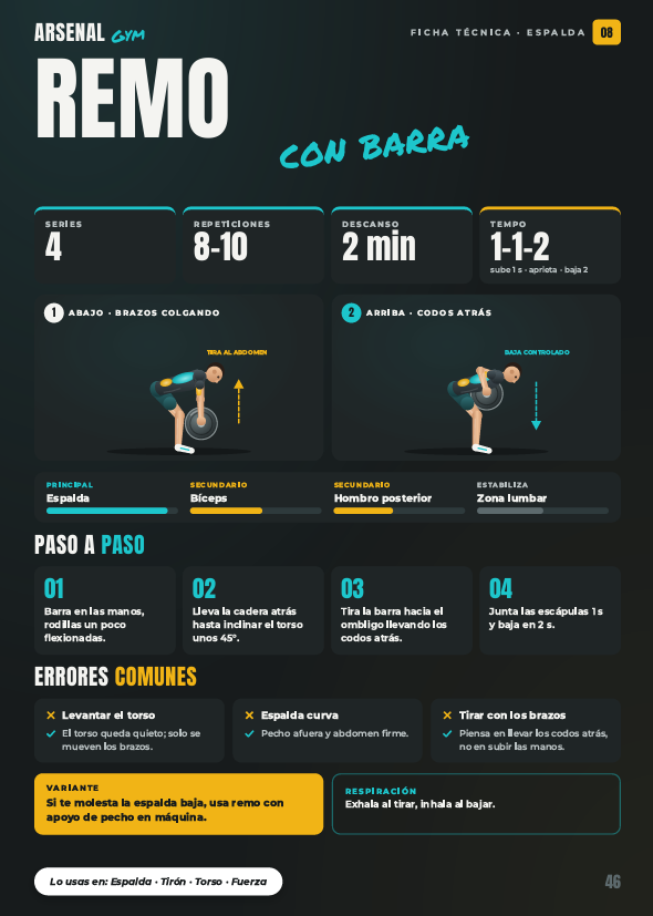 Página 8 de la guía Arsenal Gym