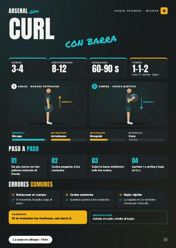 Página 9 de la guía Arsenal Gym