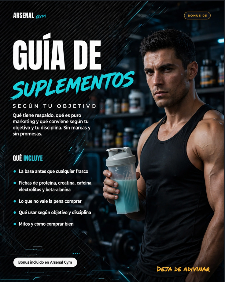 Bonus Guía de suplementos según tu objetivo